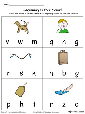 Practice beginning letter sounds and trace the words with this AG Word Family worksheet.