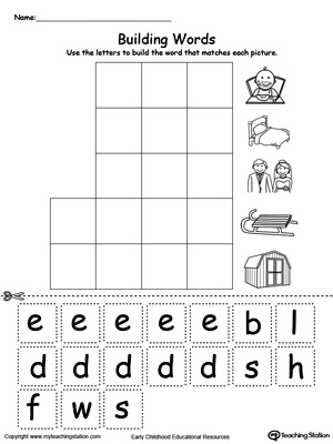 Build words with this ED Word Family printable worksheet.