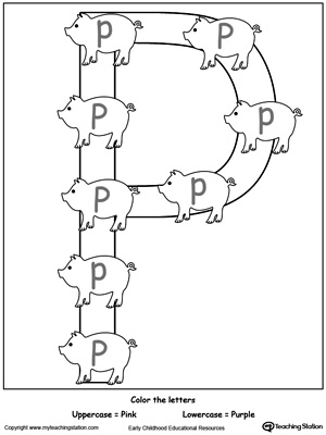 Recognize Uppercase and Lowercase Letter P | MyTeachingStation.com