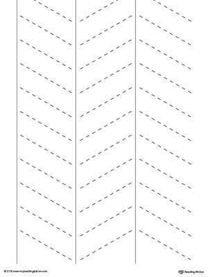 Trace diagonal lines in this fine motor skills preschool worksheet.