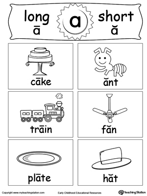 Short and Long Vowel Flashcards: A