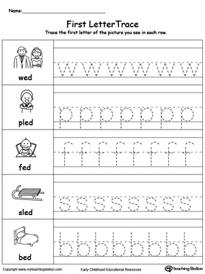 ED word family lowercase letter tracing. Practice writing lowercase letters in this printable worksheet.