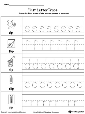 IP word family lowercase letter tracing. Practice writing lowercase letters in this printable worksheet.