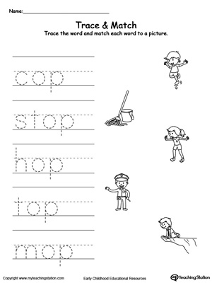 Write short words and identify sounds in this OP Word Family printable worksheet.