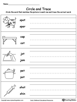 Build vocabulary, word-sound recognition and practice writing with this OT Word Family worksheet.