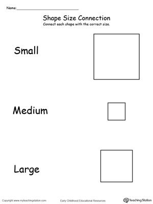 Small, Medium and Large Shapes