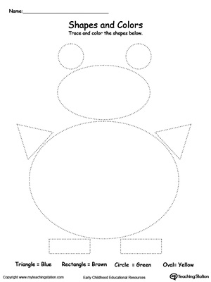 Practice fine motor skills while learning shapes with this Trace Shapes to Make a Snowman printable worksheet.