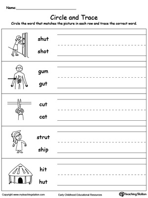 Build vocabulary, word-sound recognition and practice writing with this UT Word Family worksheet.