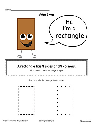 Learning Basic Geometric Shape: Rectangle (Color)