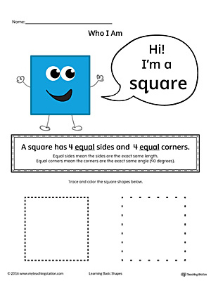 Learning Basic Geometric Shape: Square (Color)