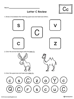 All About Letter C worksheet is a perfect activity for students to review the letter of the week.