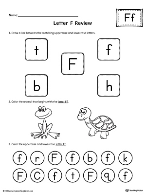 All About Letter F worksheet is a perfect activity for students to review the letter of the week.