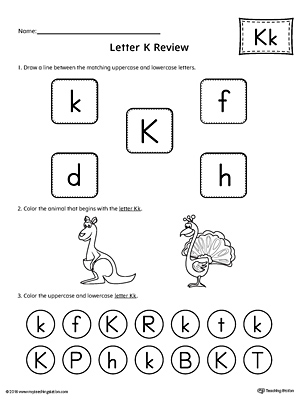 All About Letter K worksheet is a perfect activity for students to review the letter of the week.