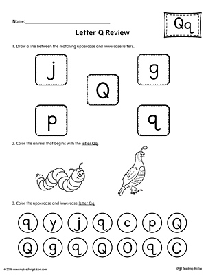 All About Letter Q worksheet is a perfect activity for students to review the letter of the week.