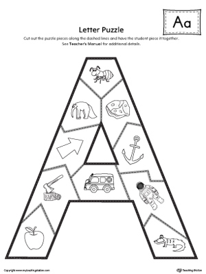 The Letter A Puzzle is perfect for helping students practice recognizing the shape of the letter A, and it