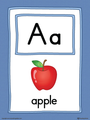 Letter A Large Alphabet Picture Card Printable (Color)