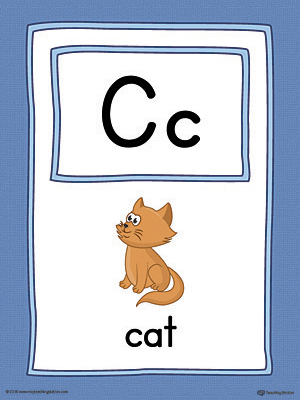 The Letter C Large Alphabet Picture Card in Color is perfect for helping students practice recognizing the letter C, and it