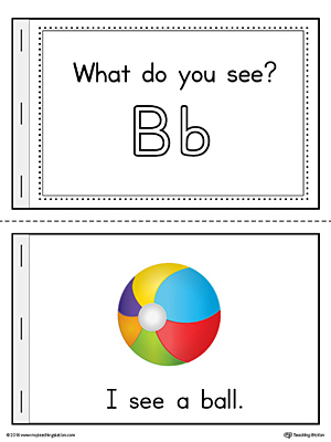 Practice beginning sounds with the Letter B Words Printable Mini Book. List of words: ball, boat, bed, barn, balloon, beaver, bear, bird and butterfly.