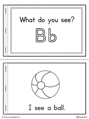 Practice beginning sounds with the Letter B Words Printable Mini Book.