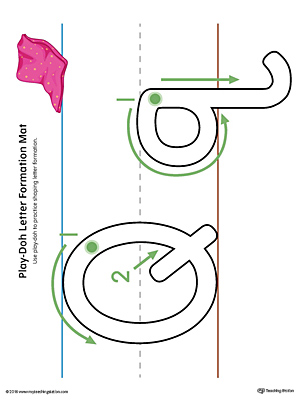 Letter Formation Play-Doh Mat: Letter Q Printable (Color)