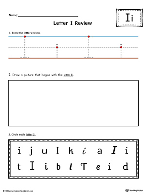 Use the Letter I Practice Worksheet to help your student identify and trace the letter I along with recognizing it