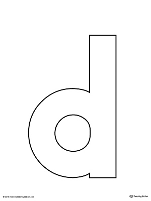 Lowercase Letter D Template Printable