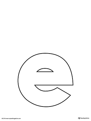 Lowercase Letter E Template Printable