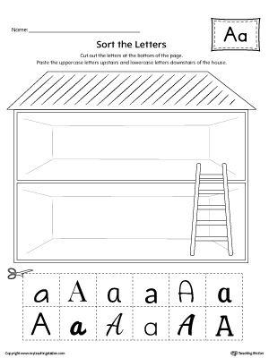 Sort the Uppercase and Lowercase Letter A with this printable worksheet. Download a copy today!