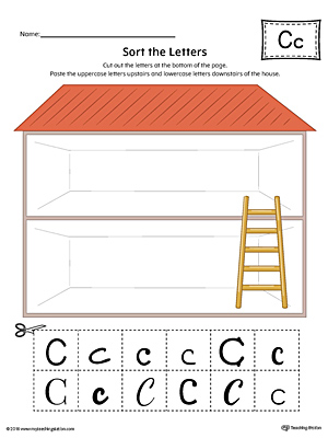 Sort the Uppercase and Lowercase Letter C (Color) with this printable worksheet. Download a copy today!