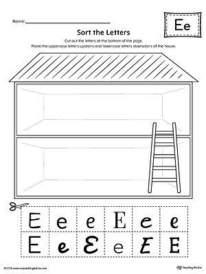 Sort the Uppercase and Lowercase Letter E with this printable worksheet. Download a copy today!