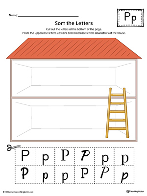 Sort the Uppercase and Lowercase Letter P (Color) with this printable worksheet. Download a copy today!