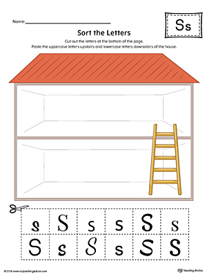 Sort the Uppercase and Lowercase Letter S (Color) with this printable worksheet. Download a copy today!