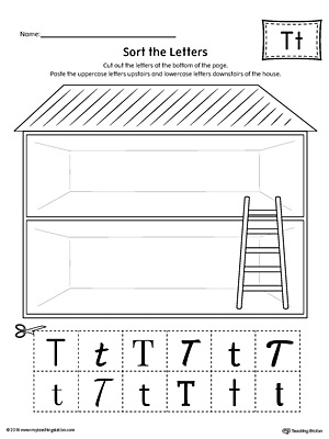 Sort the Uppercase and Lowercase Letter T with this printable worksheet. Download a copy today!