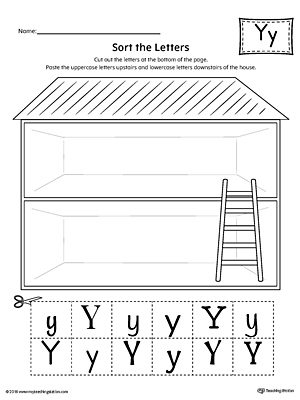 Sort the Uppercase and Lowercase Letter Y with this printable worksheet. Download a copy today!