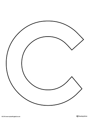 Uppercase Letter C Template Printable