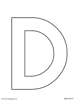 Uppercase Letter D Template Printable