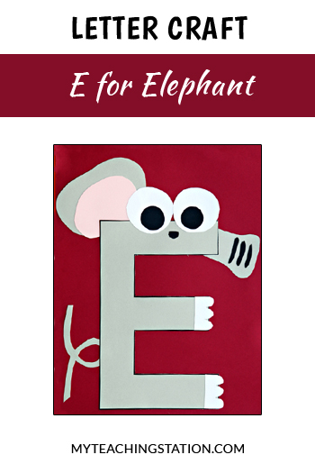 Letter E Craft: Elephant