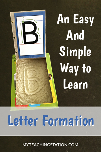 Use this simple DIY flour tray/box to help your child learn proper letter formation while having tons of fun.