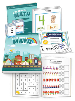 Preschool Math Workbook + Teacher's Resources, Complete Set