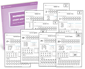 Numbers 1-20: Count and Write Activity Set