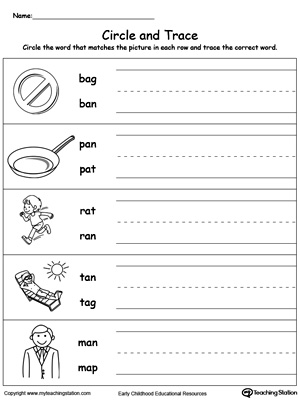Build vocabulary, word-sound recognition and practice writing with this AN Word Family worksheet.
