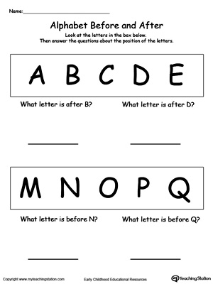Alphabet Before and After Part1