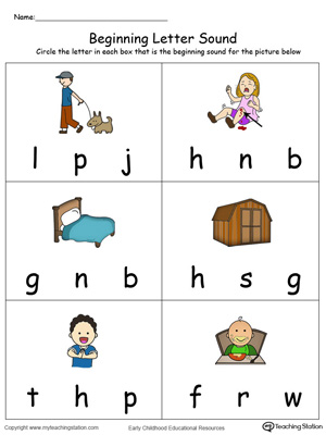 Beginning Letter Sound: ED Words in Color