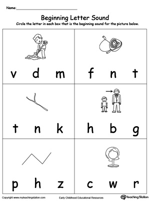 Practice recognizing the sounds and letters at the beginning of words with this IG Word Family worksheet.