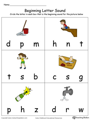 Practice beginning letter sounds and trace the words with this OP Word Family worksheet.