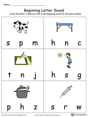 Beginning Letter Sound: OT Words in Color