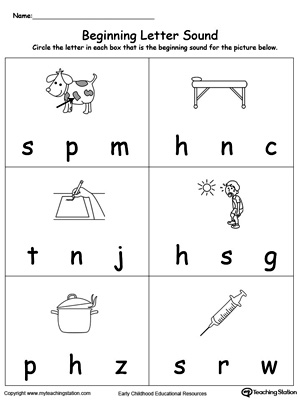 Beginning Letter Sound: OT Words