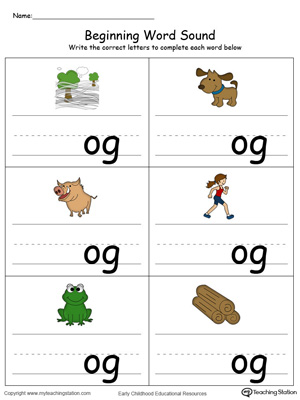 Beginning Word Sound: OG Words in Color