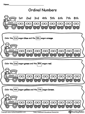 Train Wagon Ordinal Numbers