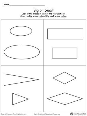 Comparing Shapes Big and Small